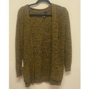 Forever 21 Mustard Cardigan Sweater - Small